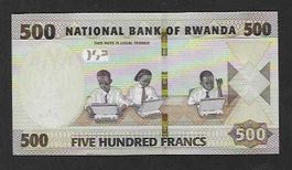 Rwanda  500  Francs  2019  Bankfrisch