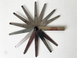 Fühlerlehre 0,05-1,00mm 13 Blatt Stahl Blattlehre