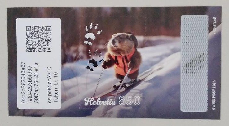 Tutti i francobolli: Swiss Crypto Stamp 4.0 ID 10 "Langlauf" mit NFT – Usato da Basel venduto da TokenID1