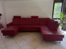 Sofa Leder Rot