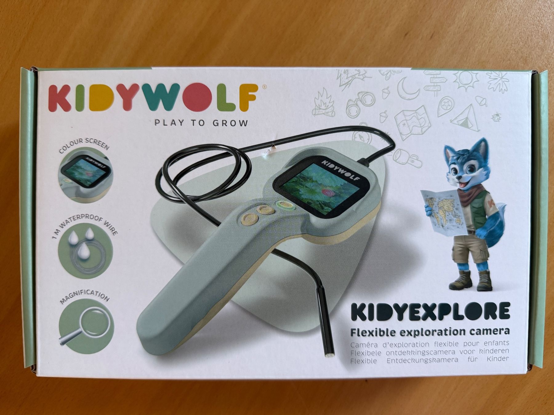 Giocattoli: KIDYWOLF KIDYEXPLORE flexible Entdeckungskamera neu – Nuovo e nell'imballaggio originale da Allschwil venduto da Umanesid