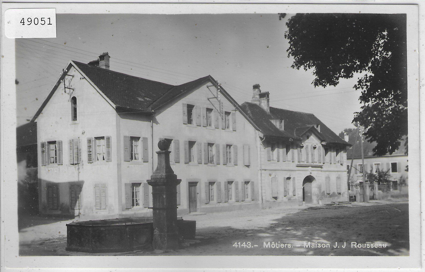 Cartoline postali: Motiers - Maison J.J. Rousseau – Usato da Ettingen venduto da Kartenplanet