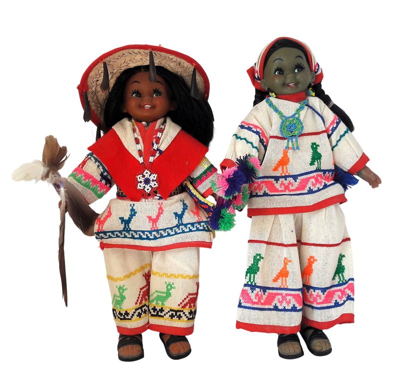 Lot De 2 Poupées Vintage En Plastique - 42 Cm - Occasion - Collection Jouets Anciens