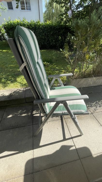 Gartenstuhl, klappbar, Lehne 5x verstellbar, dickem Polster Kaufen