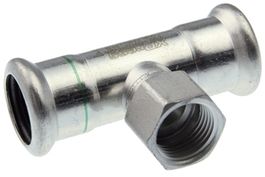 Edelstahl T-Stück Pressfitting 15mm IG 1/2 VHS XPress