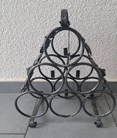 Schweizer Handarbeit Weinregal für 6 Flaschen aus Metall