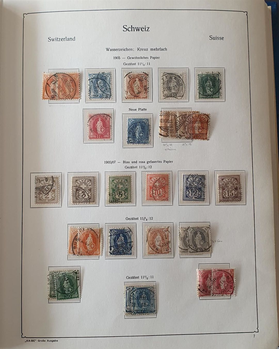 Tutti i francobolli: Sammlung Schweiz, KABE Album gestempelt – Usato da Kreuzlingen venduto da Rschweiz1 5