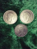 GB/UK, 3 x 1/2 Crown/ Krone/Couronne 1923,1924 & 1927