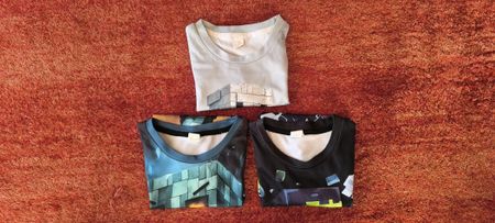 3 T-Shirts Minecraft Motive Grösse 110