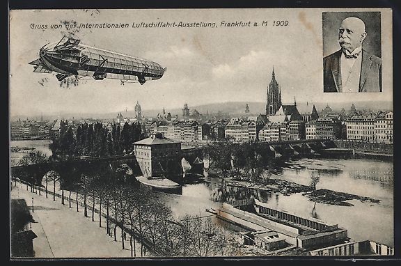 Cartoline postali: Frankfurt a. M., Internationale Luftfahr – Usato da Berlin venduto da bartko-reher