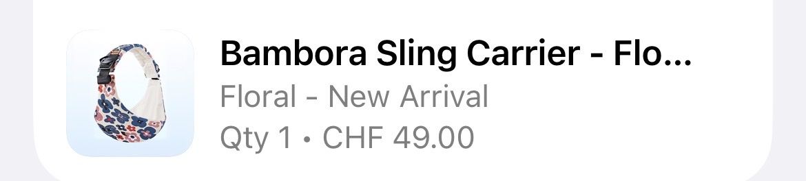 Marsupi portabebè: Bambora Sling Carrier Floral pattern New!  – Nuovo e nell'imballaggio originale da Zürich venduto da lin_fg66 1