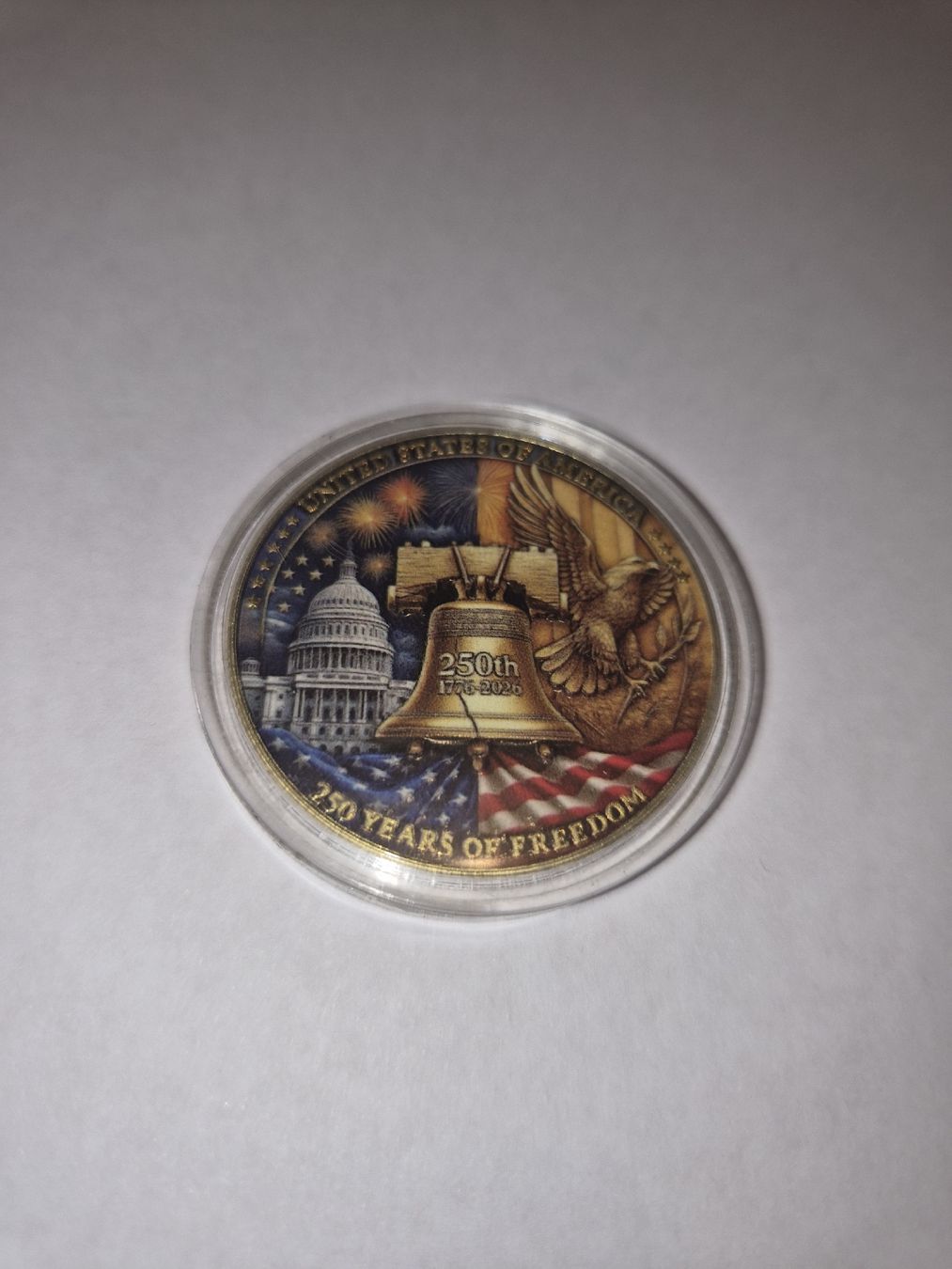 Toutes les monnaies: Pièce commémorative 250 ans USA – Neuf (Voir description) à Senèdes par hen_fw8b 1