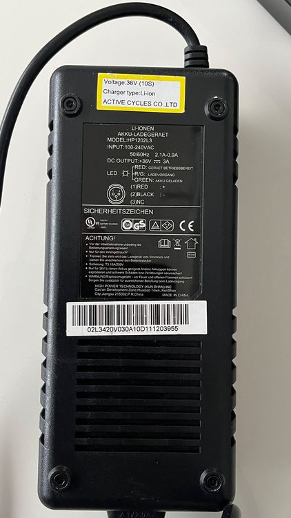 E-Bike Trio Akku Lithium-Polymer 36 Volt, 10 Ah Wartungsfrei 6