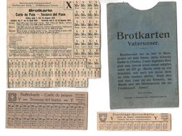 Historisches Schweizer Lot - Brot und Butterkarten 1918/1919