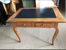 Biedermeier Tisch mit Schiefereinlage, 4 Stühle, restauriert