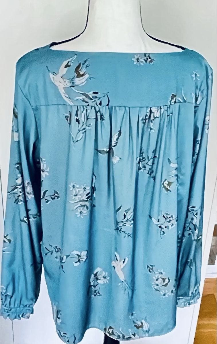 H&M Camicette: H&M Bluse Türkis Blumenmuster Gr. 40 Top Herbst – Usato da Gränichen venduto da RetoLexi