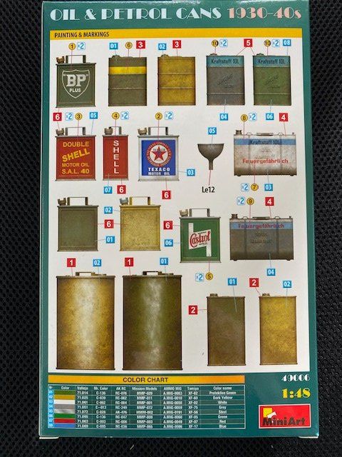 Kit di modellismo & Modellini statici: OIL & PETROL CANS 1930-40s – Nuovo e nell'imballaggio originale da Urtenen-Schönbühl venduto da Fly67 1