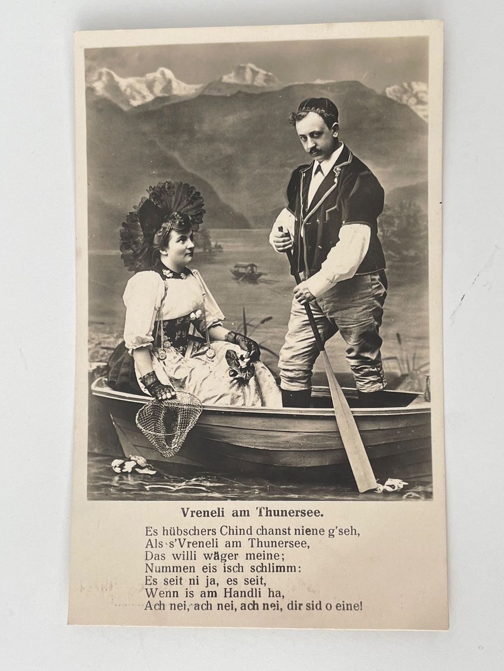 Cartoline postali: Thunersee mit Vreneli-Motiv top! – Usato da Stäfa venduto da riccardinho