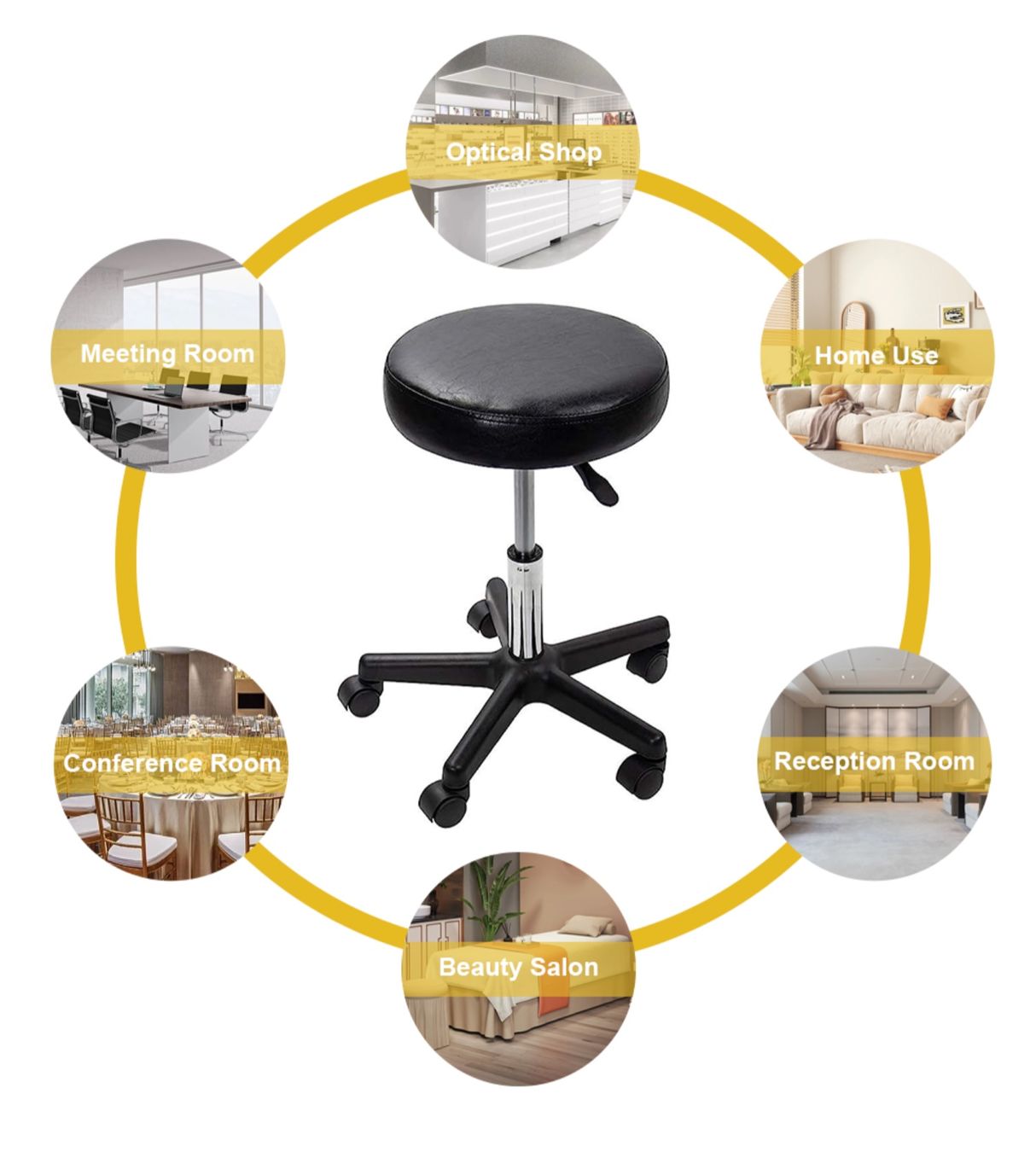 Sgabelli: Rollhocker Arbeitshocker Hocker Drehhocker Kosmetikhocker – Nuovo e nell'imballaggio originale da Bülach venduto da StoreInShop.com 6