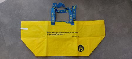 IKEA Tragetasche Jubiläumsedition gelb, NEU, Ingvar Kamprad