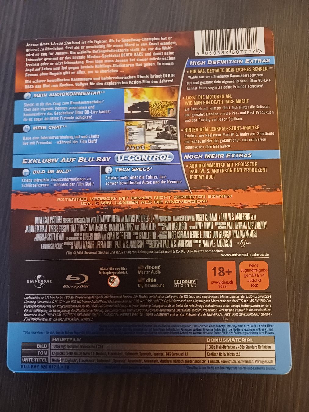 Tutti i DVDs: "Death Race"Extended Version auf Blu-ray – Usato da Oberwil b. Zug venduto da ren_x6bm 1