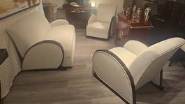 Salon club art deco en ébène 
