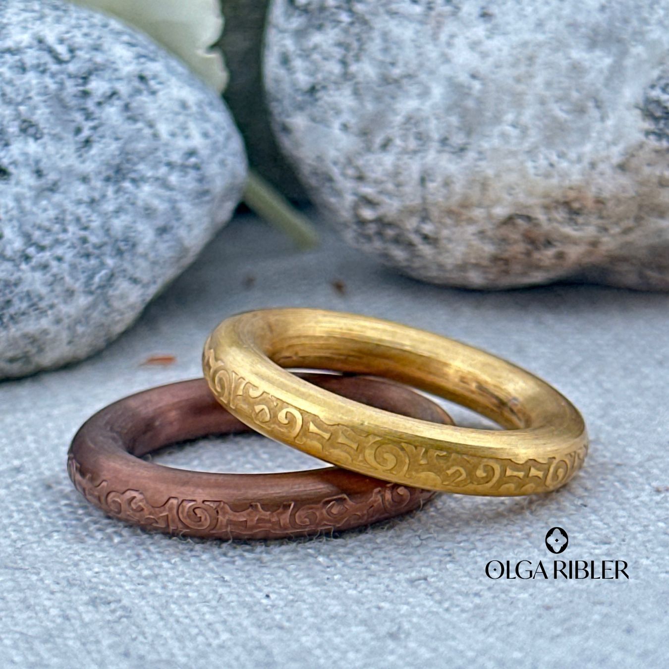 Olga Ribler Anelli: 2er Set Ringe, Edelstahl – Nuovo (secondo la descrizione) da Luzern venduto da MonikaS03 4