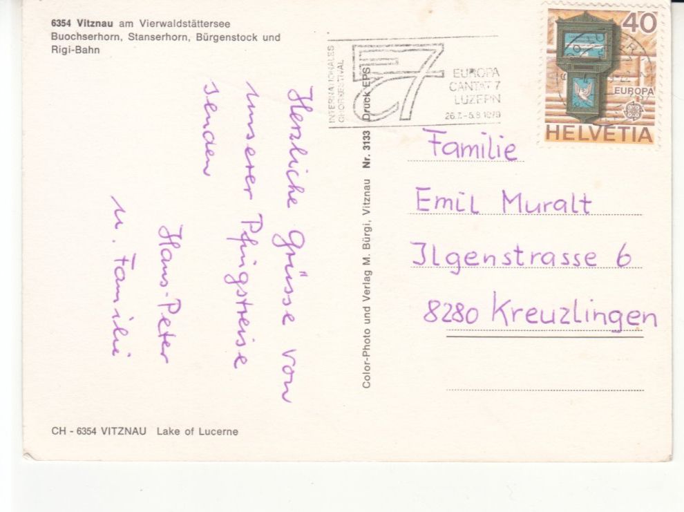 Ansichtskarten: Vitznau 1979 – Gebraucht aus Bürglen TG von StampGraf 1