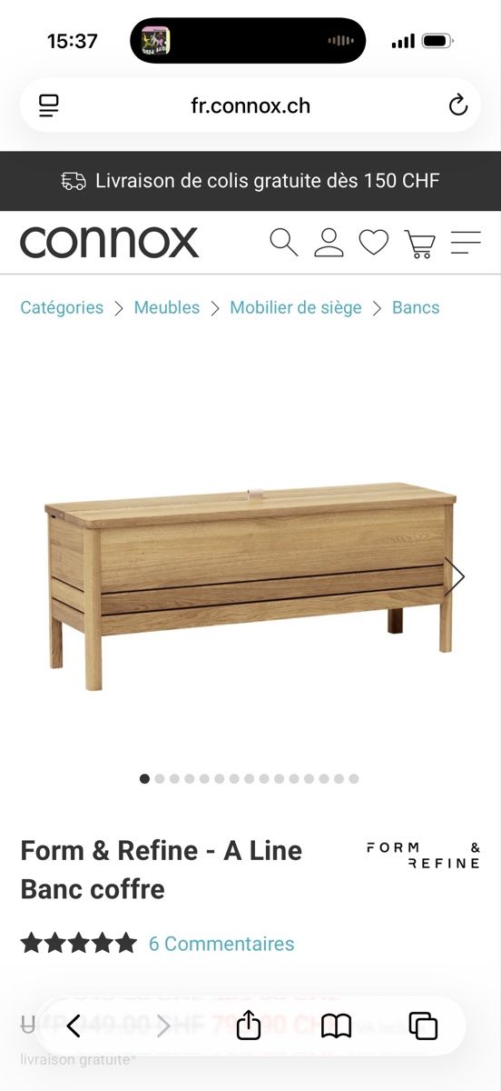 Panchine: Banc coffre Form & Refine en chêne – Usato da Chêne-Bougeries venduto da Margot_Orso