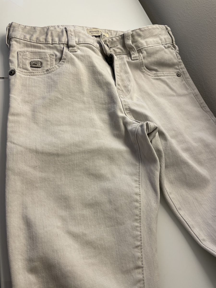Pantaloni: Scotch&Soda Kinder Sommer-Hose hellgrau Gr. 140 – Usato da Berg TG venduto da Gianeja 1