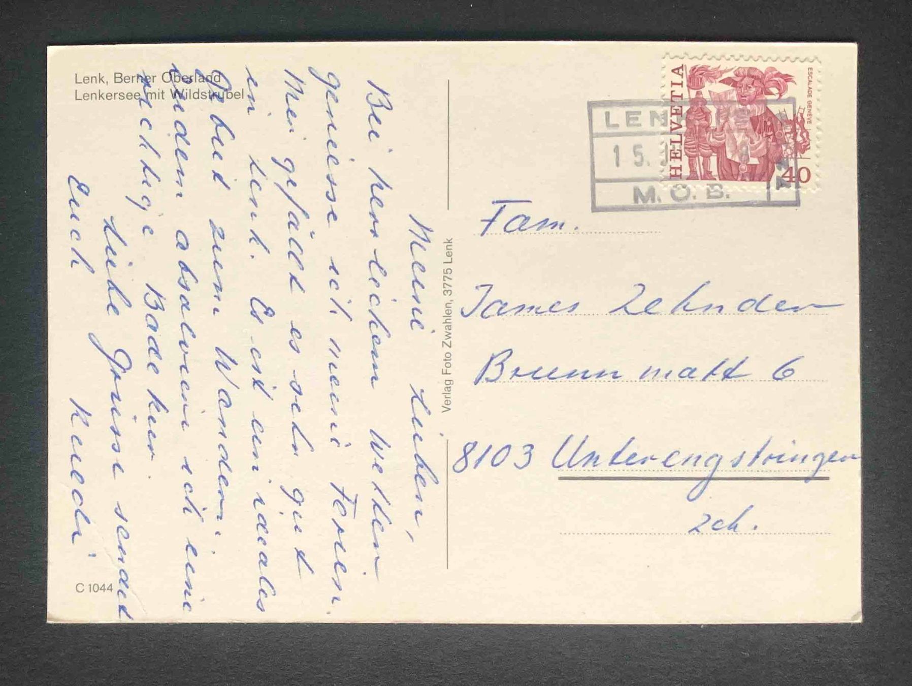 Cartoline postali: AK Lenk Berner Oberland Lenkersee mit Wildstrubel – Usato da Goldau venduto da artelier1 1
