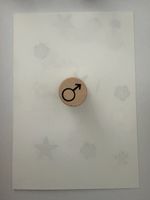Rubber Stamp Male Symbol New