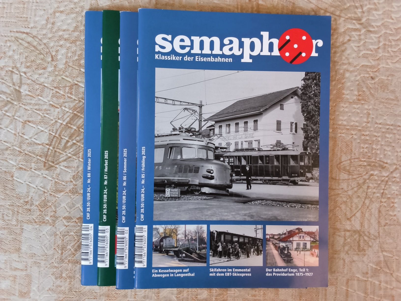 Riviste & Magazine: set 4 Eisenbahn-Hefte Semaphor 2025 – Usato da Hallau venduto da histoiremerveilleuse