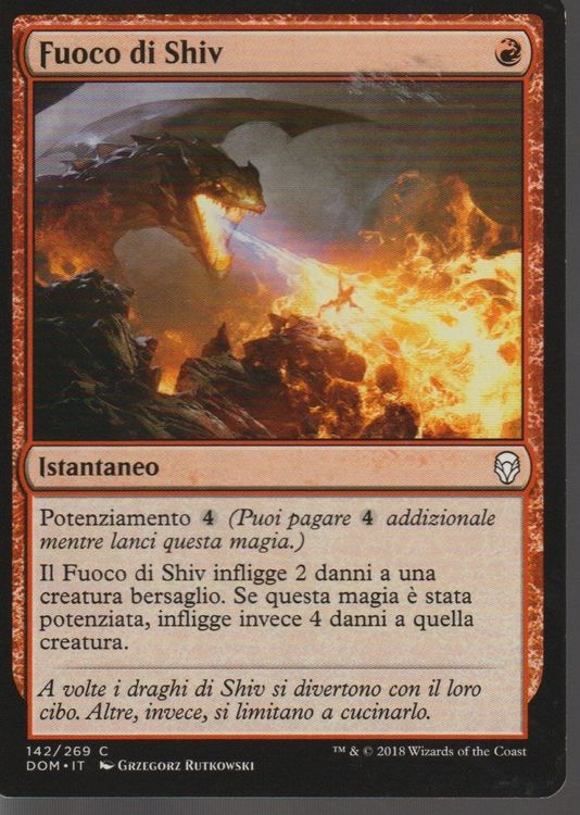 TCG Magic The Gathering MTG DOM 142 /269 IT Fuoco di Shiv | Kaufen auf ...