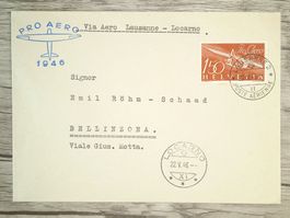 TR89 Enveloppe + Timbre Suisse 1946