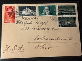 Brief 1948 von Zürich nach Columbus Ohio, USA