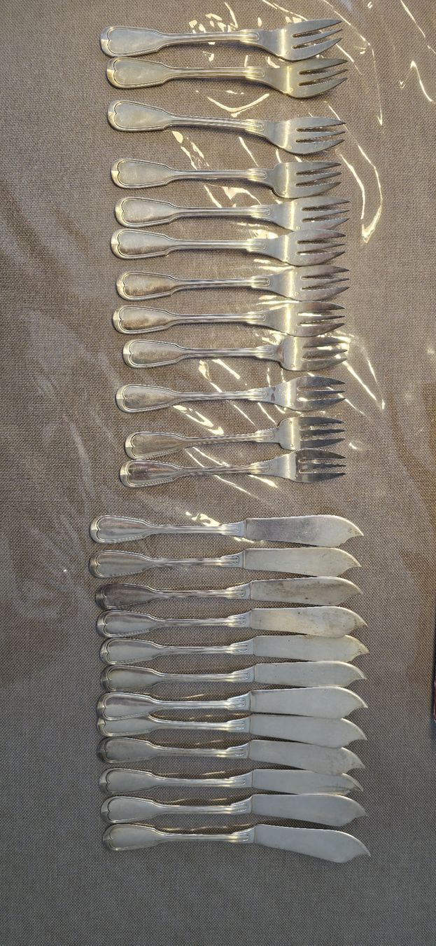 Hermès Set di posate: Antikes Silber Fischbesteck – Usato da Zürich venduto da ing_y7gf 1
