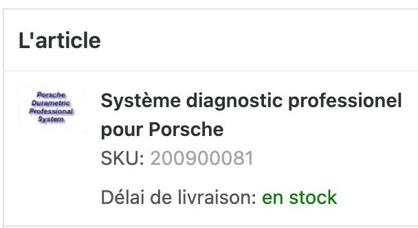 Tutti gli attrezzi: Durametric Professional Porsche Diagnostic – Nuovo (secondo la descrizione) da Donneloye venduto da Jad_tui 2