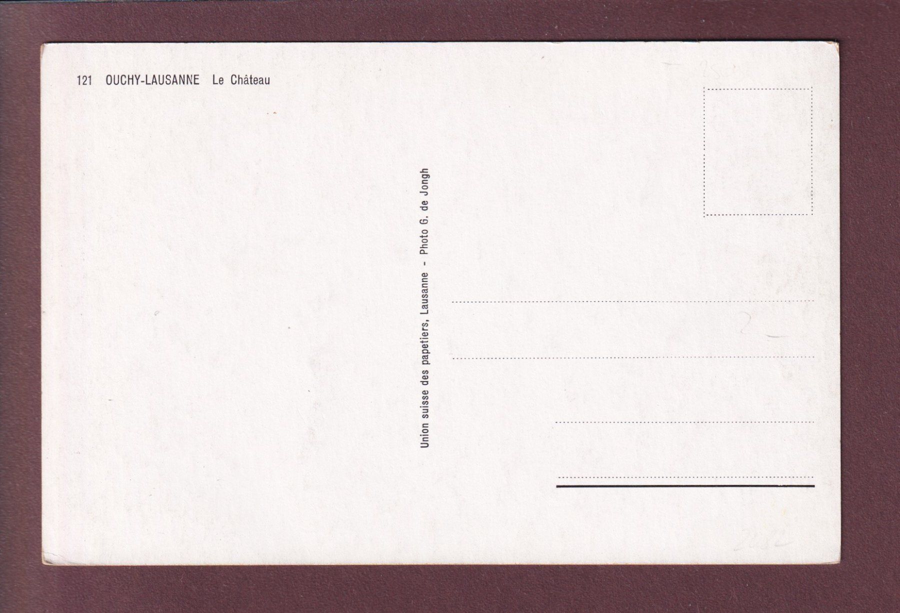 Cartoline postali: LAUSANNE - Ouchy - Château - Cygnes – Usato da Pully venduto da nicecards 1