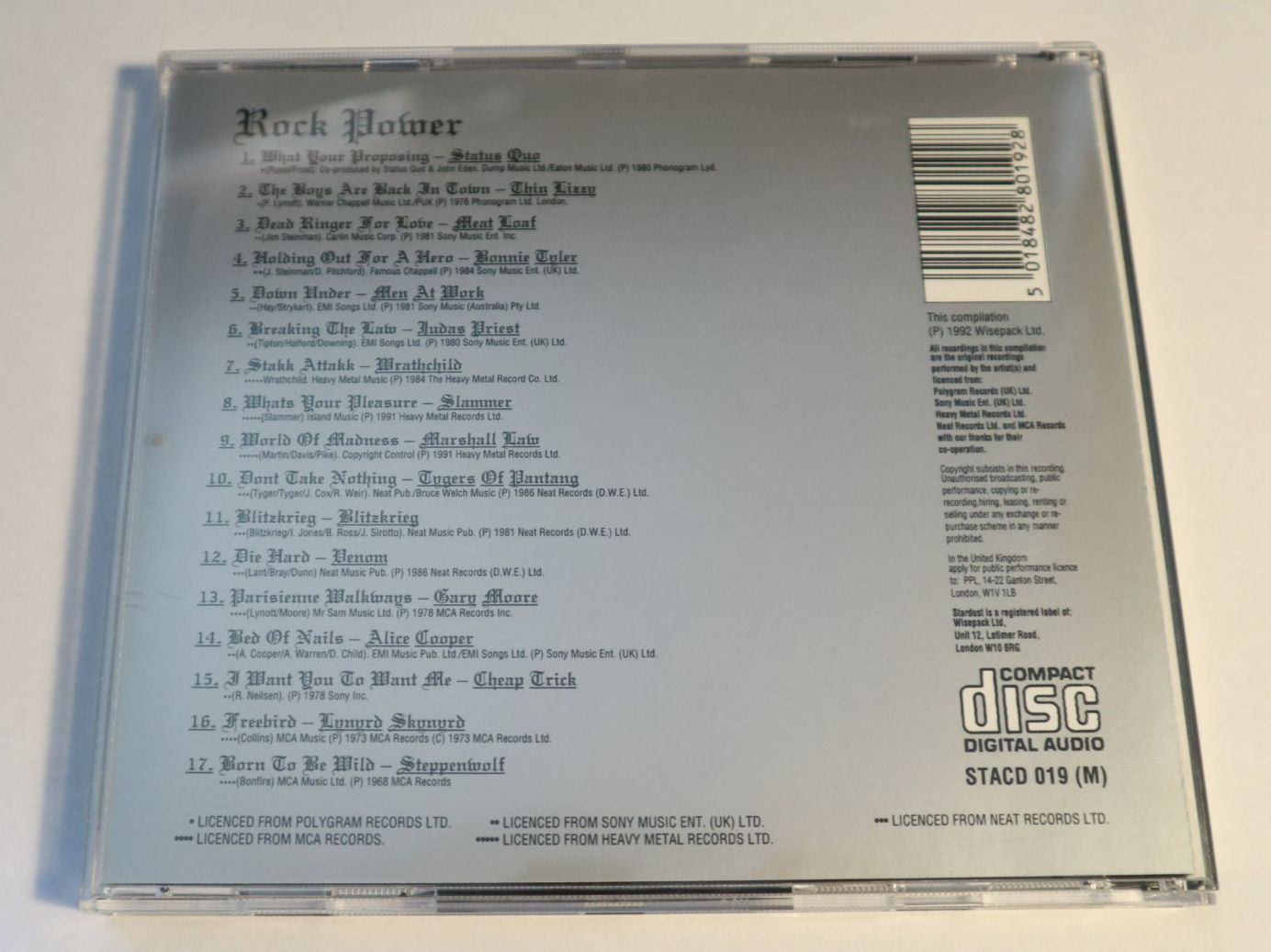 CD: CD Rock Power Compilation 1992 – Usato da Eschenbach SG venduto da Astalavista 1