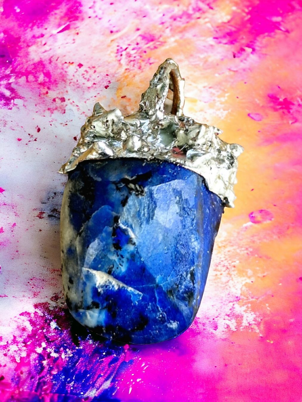 Pietre preziose: Handgefertigter Lapislazuli-Anhänger – Nuovo e nell'imballaggio originale da Aarau venduto da Schmuckhoehle_MD 1