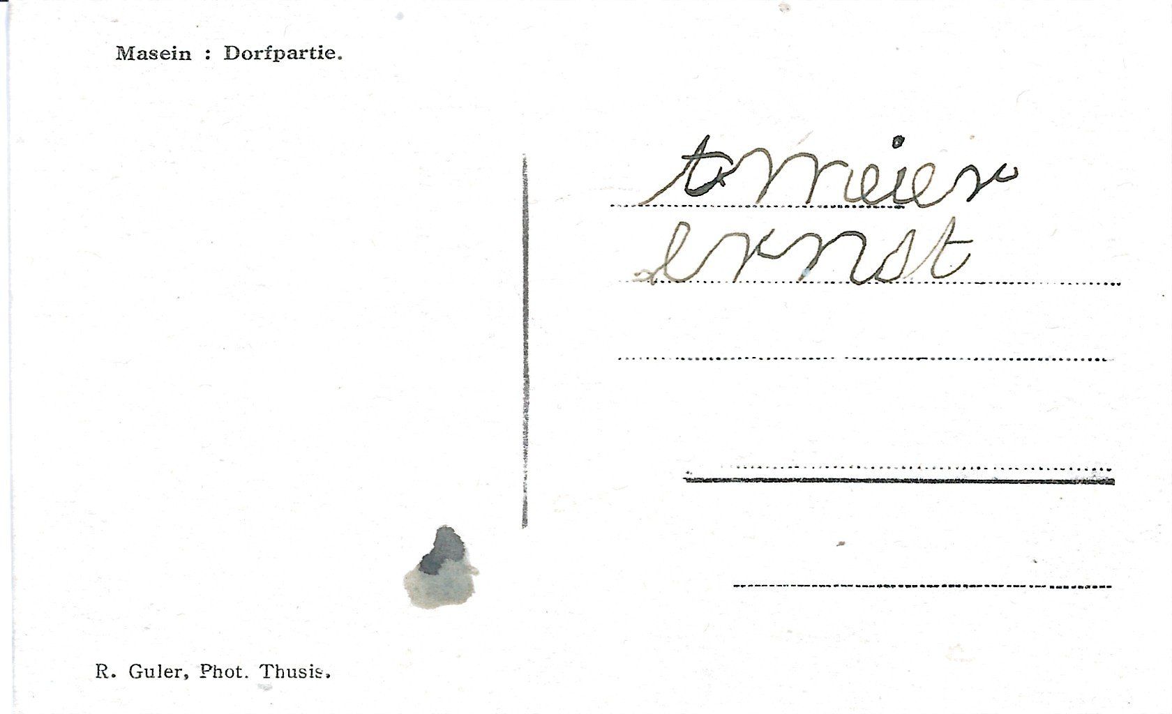 Cartoline postali: Masein Viamala  ca. 1930 – Usato da Flums venduto da Guscha1 1