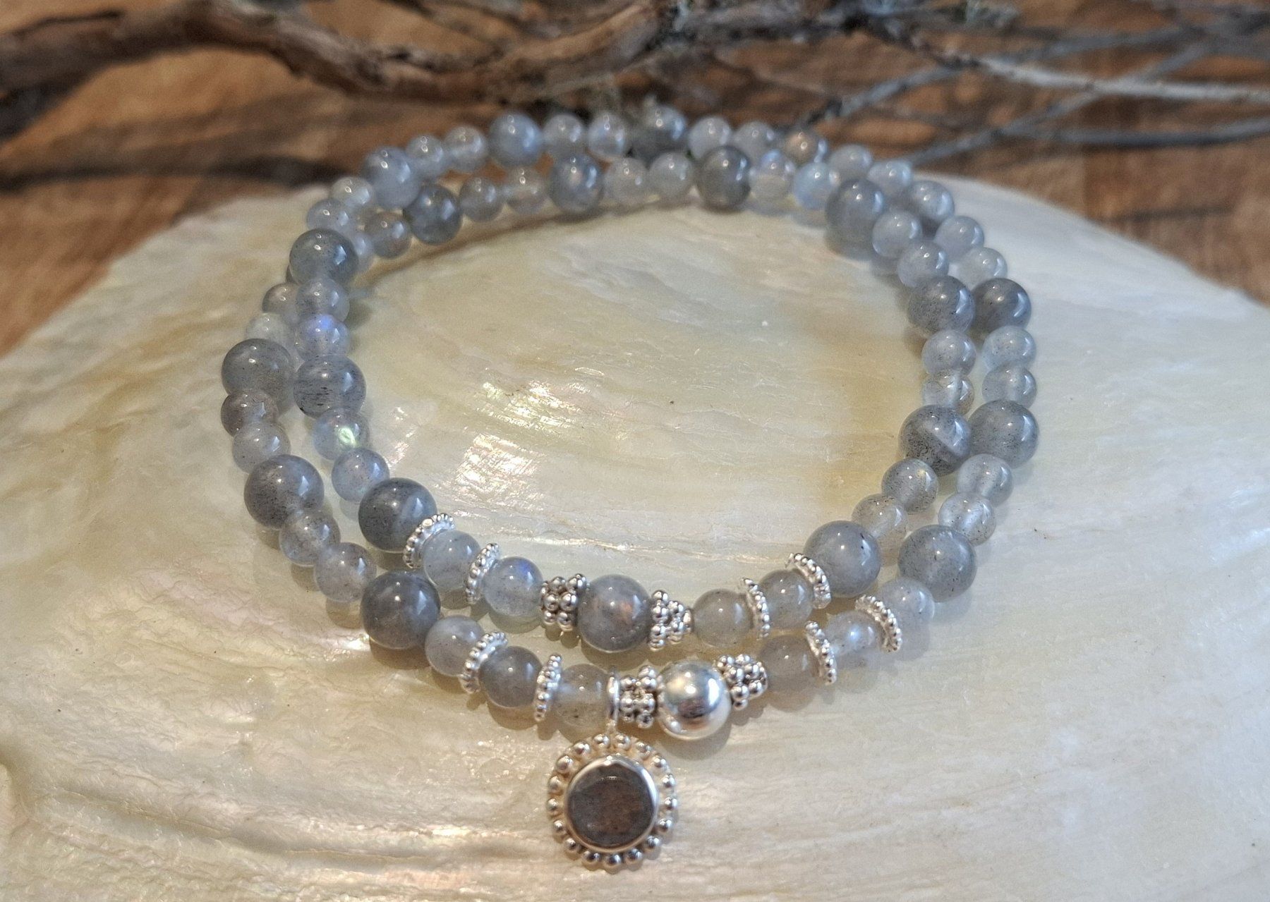 Bracciali & Braccialetti: LABRADORIT - Edelsteinarmband - Sterling Silber - grau – Nuovo e nell'imballaggio originale da Mühlethal venduto da nicita-modeschmuck 2