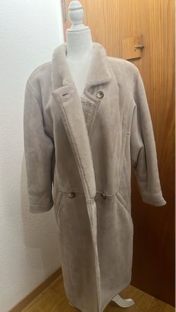 Damen | Vintage Lange Lammfelljacke Gr.40