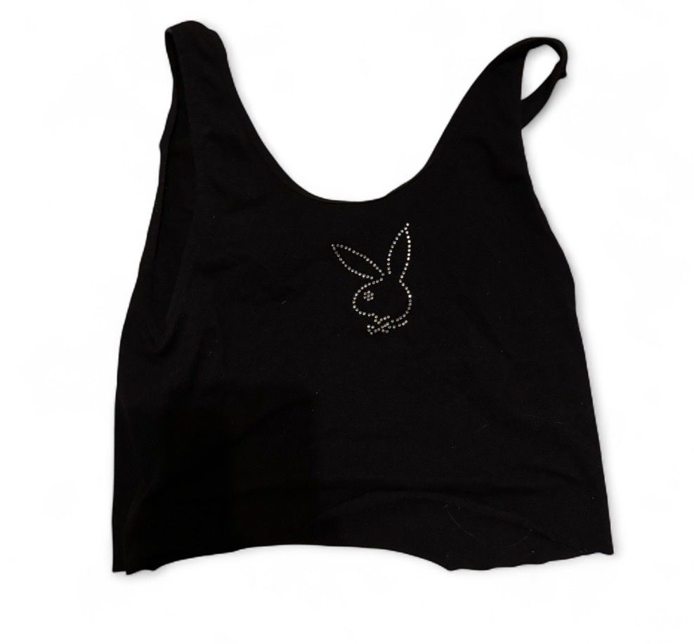 Top: schwarzes Playboy top, Grösse XS-S – Usato da Bremgarten b. Bern venduto da lilyy.lo