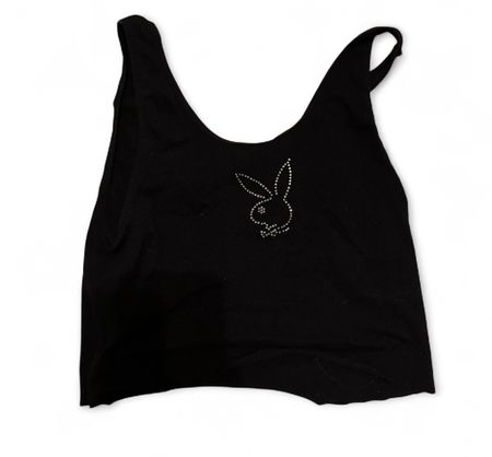 schwarzes Playboy top, Grösse XS-S