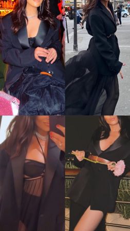 Balmain Black Jacket wool /silk oversized style