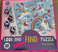 Jeu puzzle "Look and Find" 75 pièces licornes 45x30cm