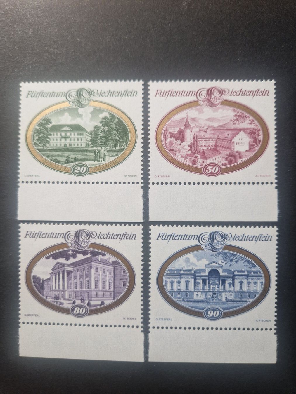 Tutti i francobolli: Liechtenstein  n° 618 -621  postfrisch** – Usato da Bouveret venduto da hckoala