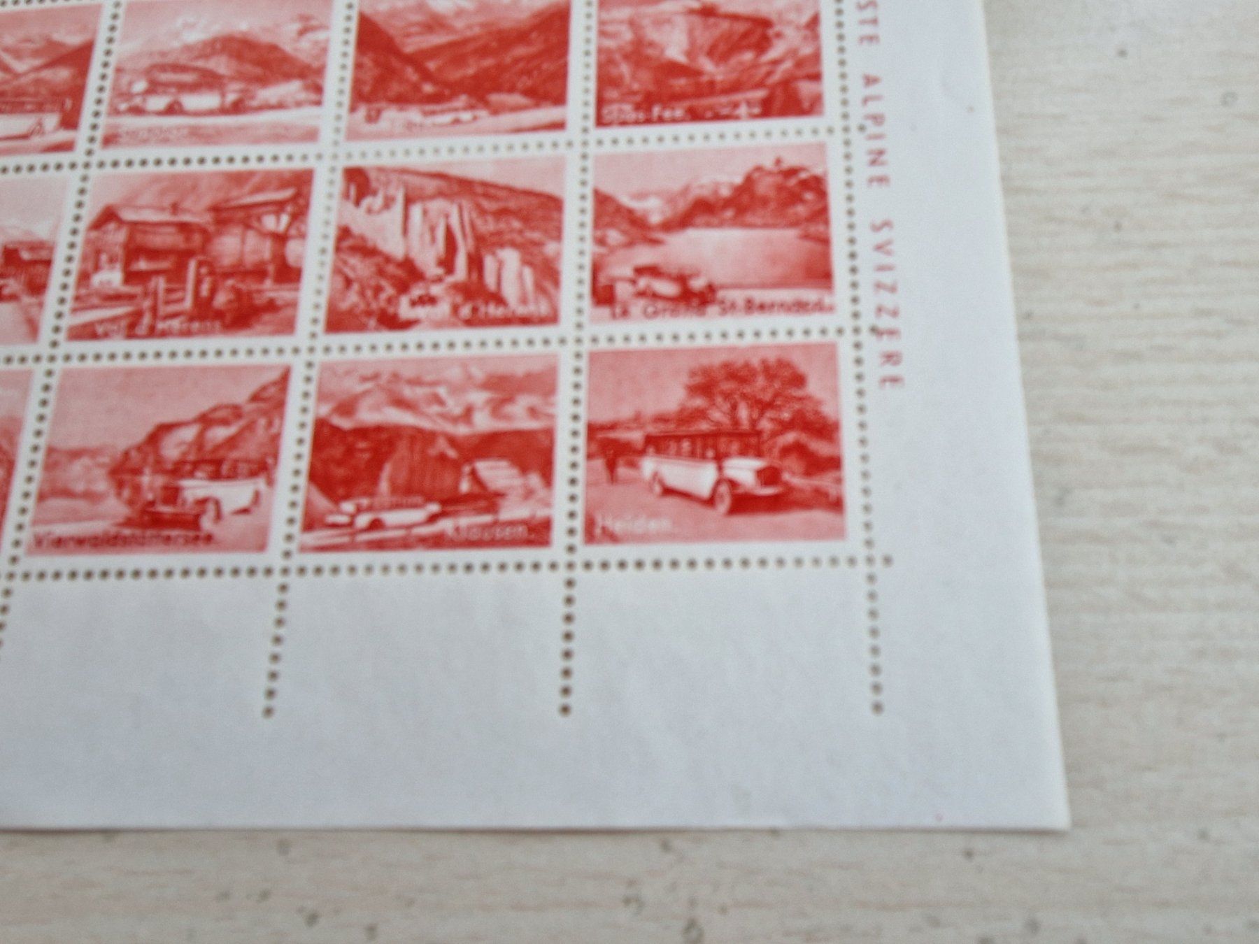 Tutti i francobolli: Alpenpost - Bogen Versuchsdrucke, ab 1.- – Usato da Burgdorf venduto da Glossy01 4